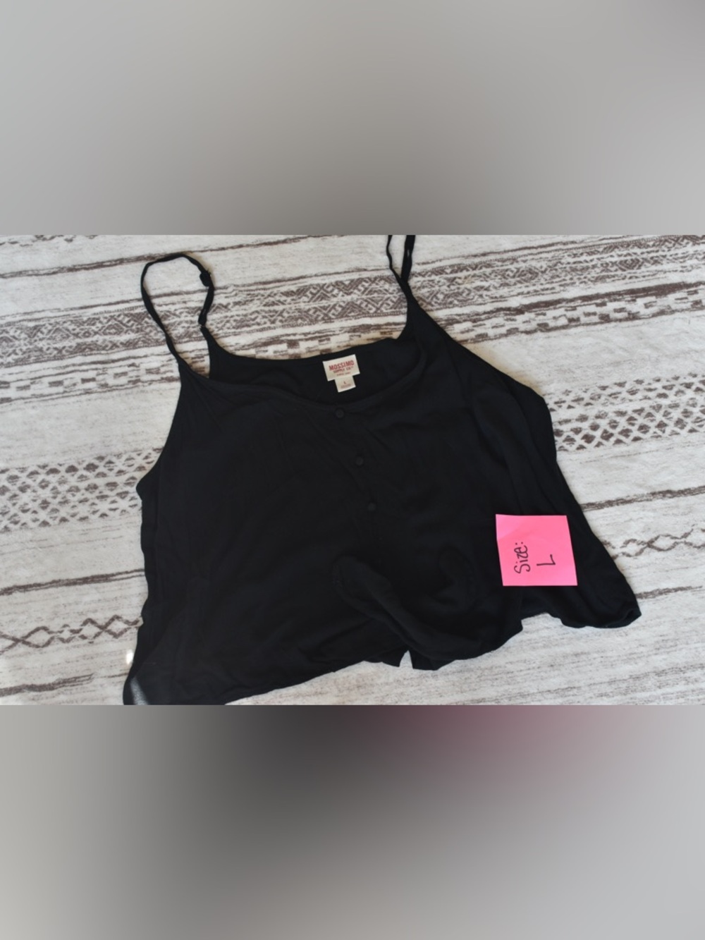 Mossimo Supply Co. Black Button-Front Camisole